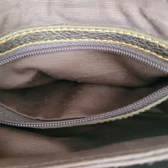 Isabella Fiore Metallic Brown Clutch Wristlet Leather Purse Small Bag Western - Picture 6 of 13